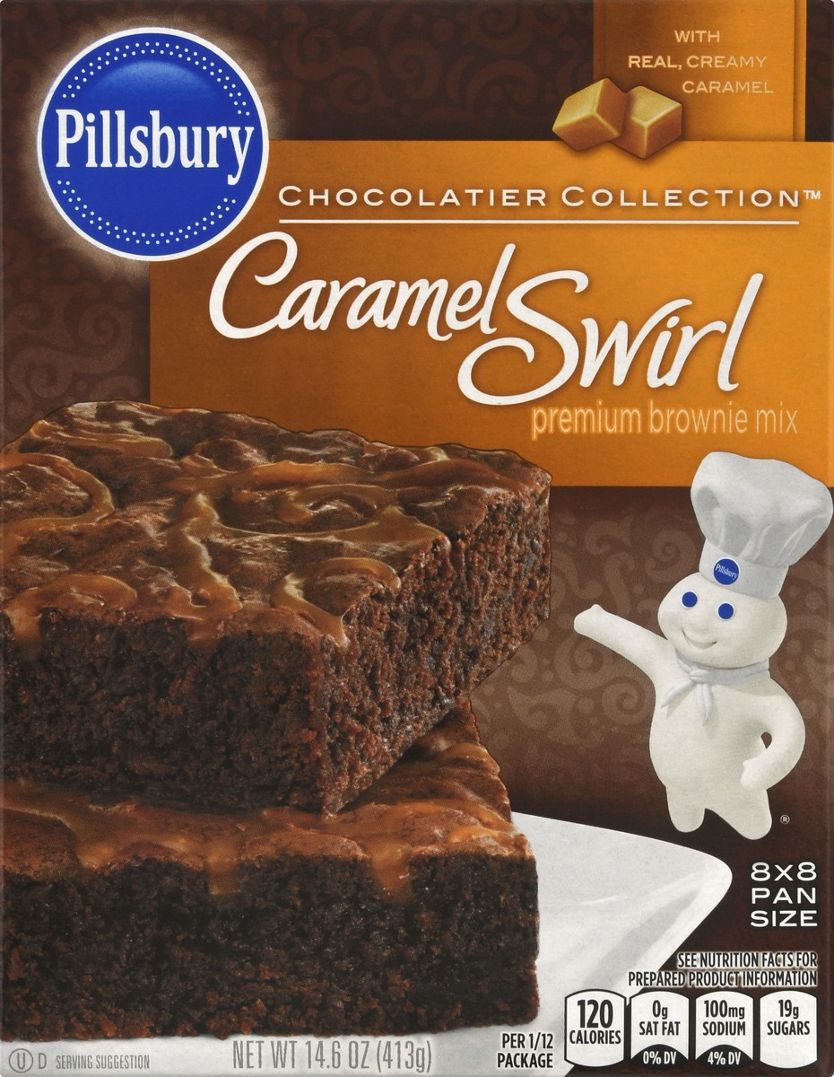 slide 6 of 9, Pillsbury Caramel Swirl Brownie Mix, 14.6 oz