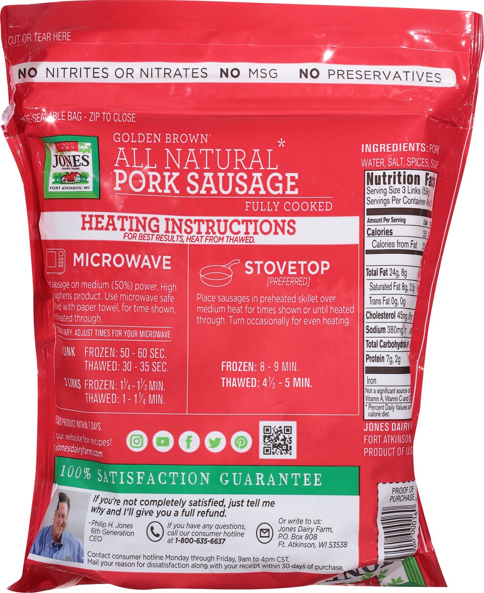slide 14 of 14, Jones Dairy Farm All Natural Golden Brown Pork Sausage 20 oz, 20 oz