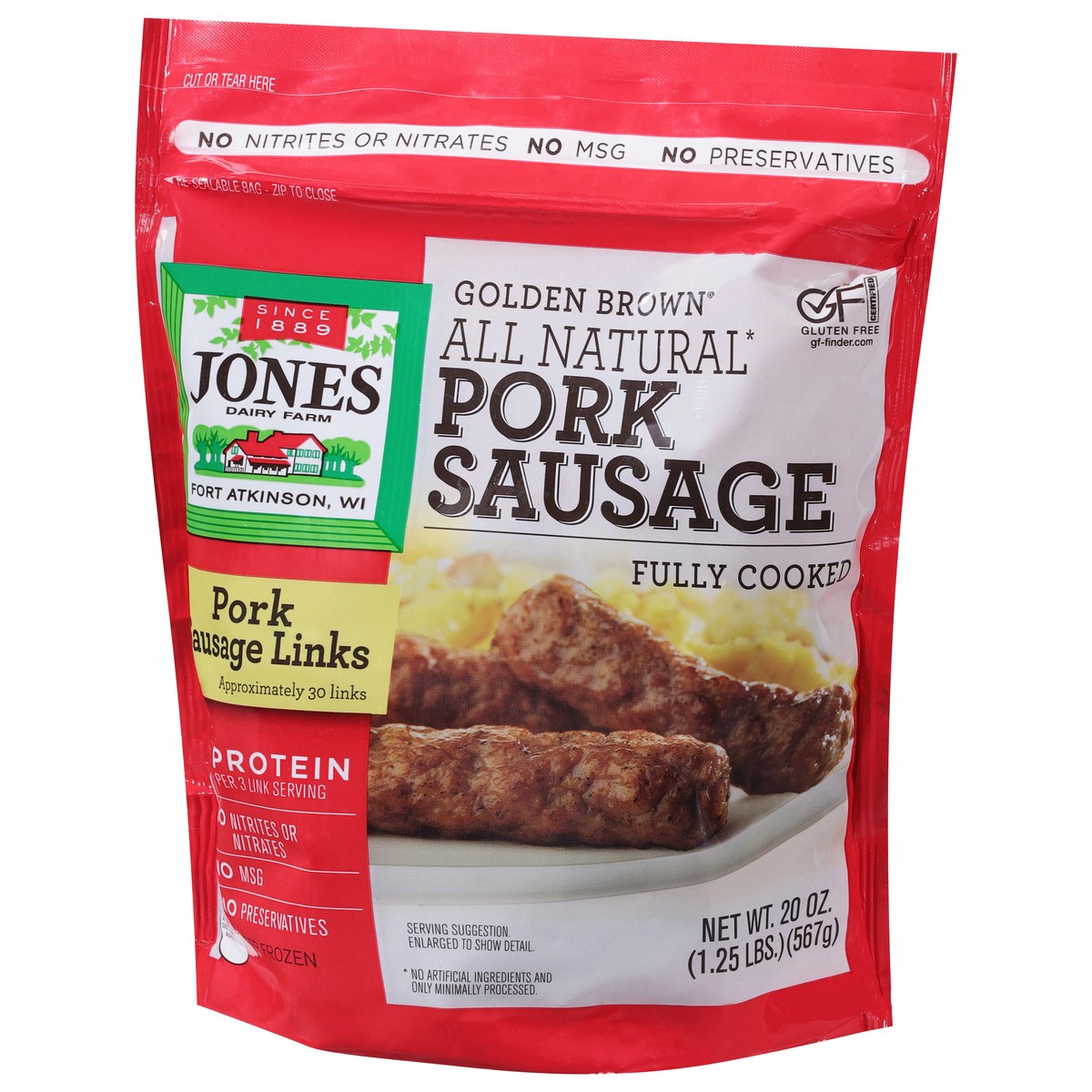 slide 11 of 14, Jones Dairy Farm All Natural Golden Brown Pork Sausage 20 oz, 20 oz