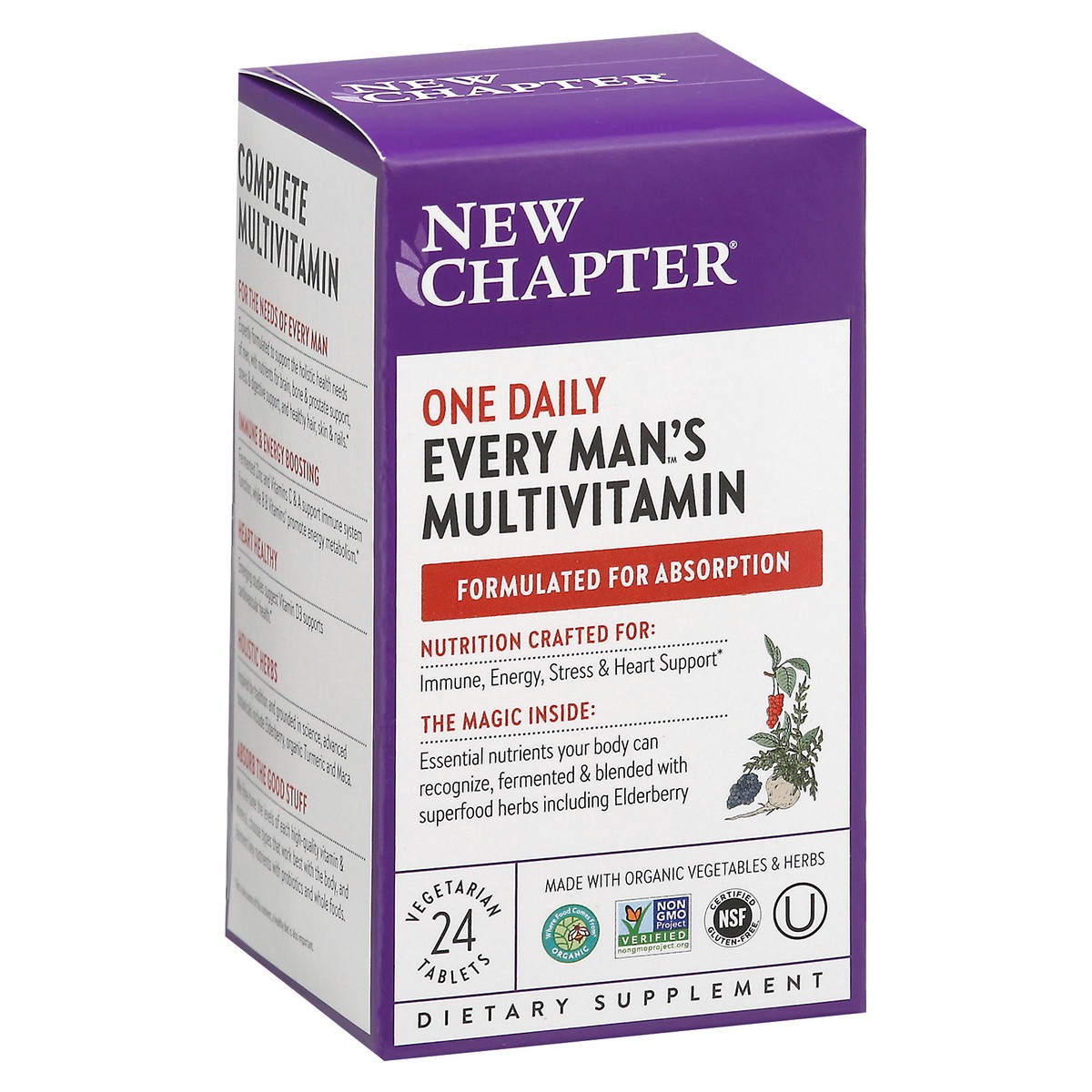 slide 3 of 9, New Chapter Every Man's One Daily Multivitamin, Tablets, 24 ct