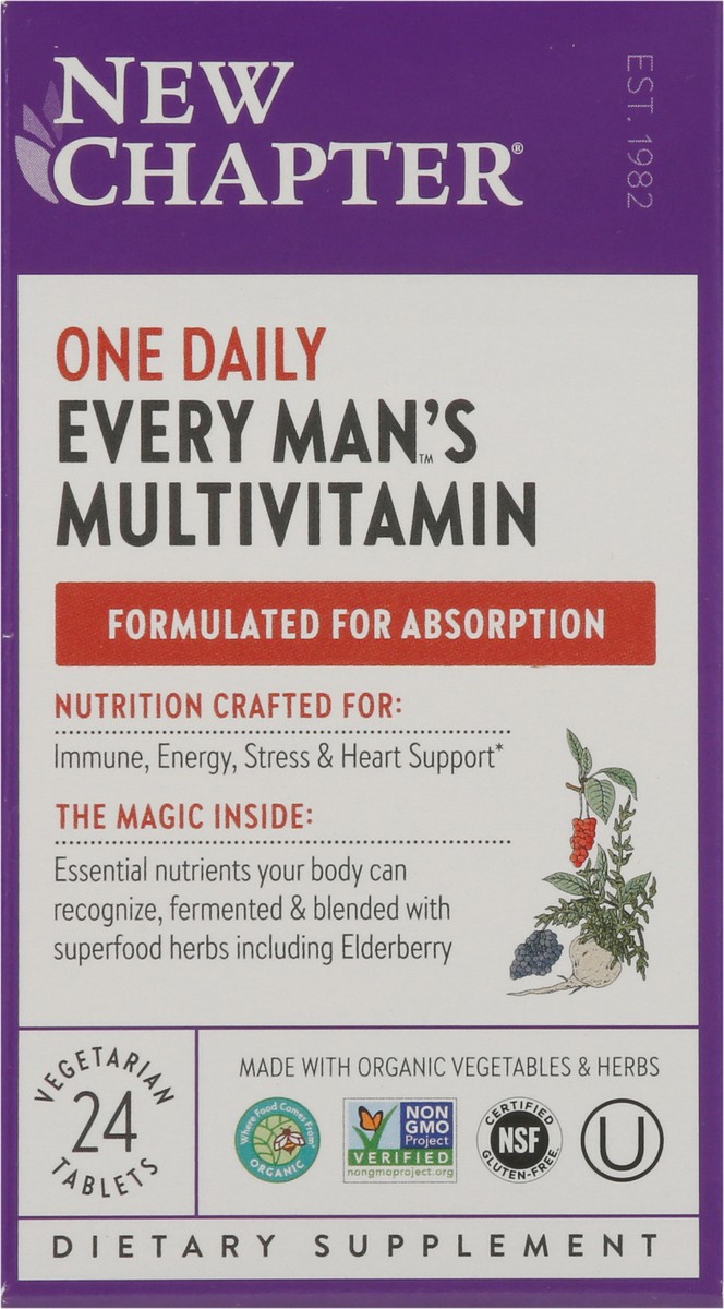 slide 5 of 9, New Chapter Every Man's One Daily Multivitamin, Tablets, 24 ct