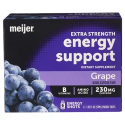 Meijer Energy Support Shots Extra Strength Grape