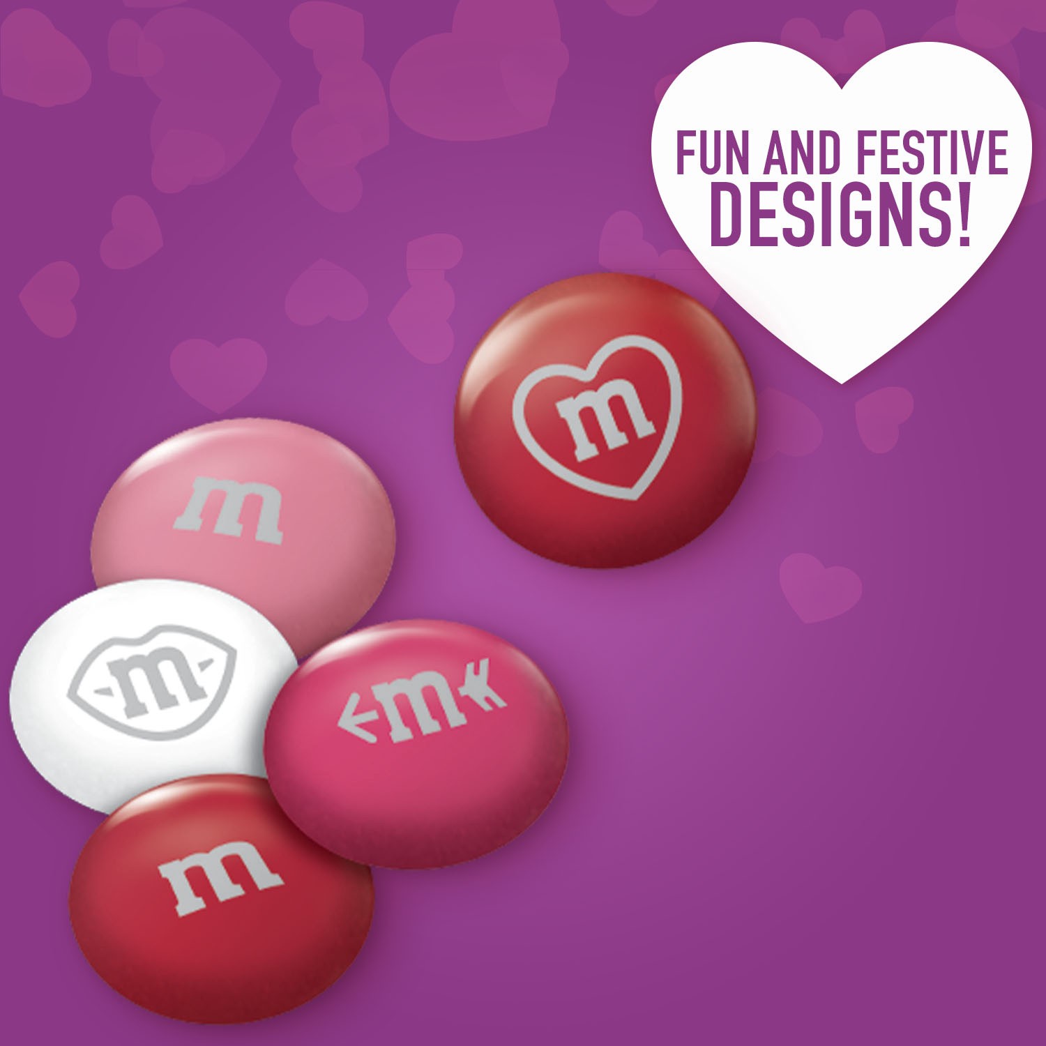 slide 3 of 8, M&M's Milk Chocolate Valentine's Day Candy Heart Cane Gift, 3 Oz, 3 oz