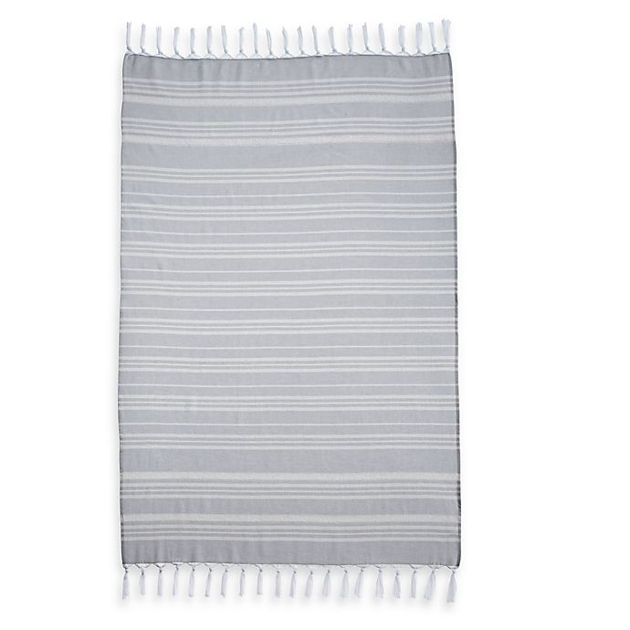 slide 1 of 8, Linum Home Textiles Ephesus Striped Pestemal Beach Towel - Stone, 1 ct