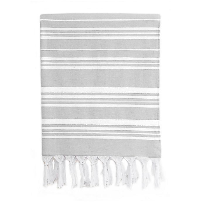 slide 7 of 8, Linum Home Textiles Ephesus Striped Pestemal Beach Towel - Stone, 1 ct