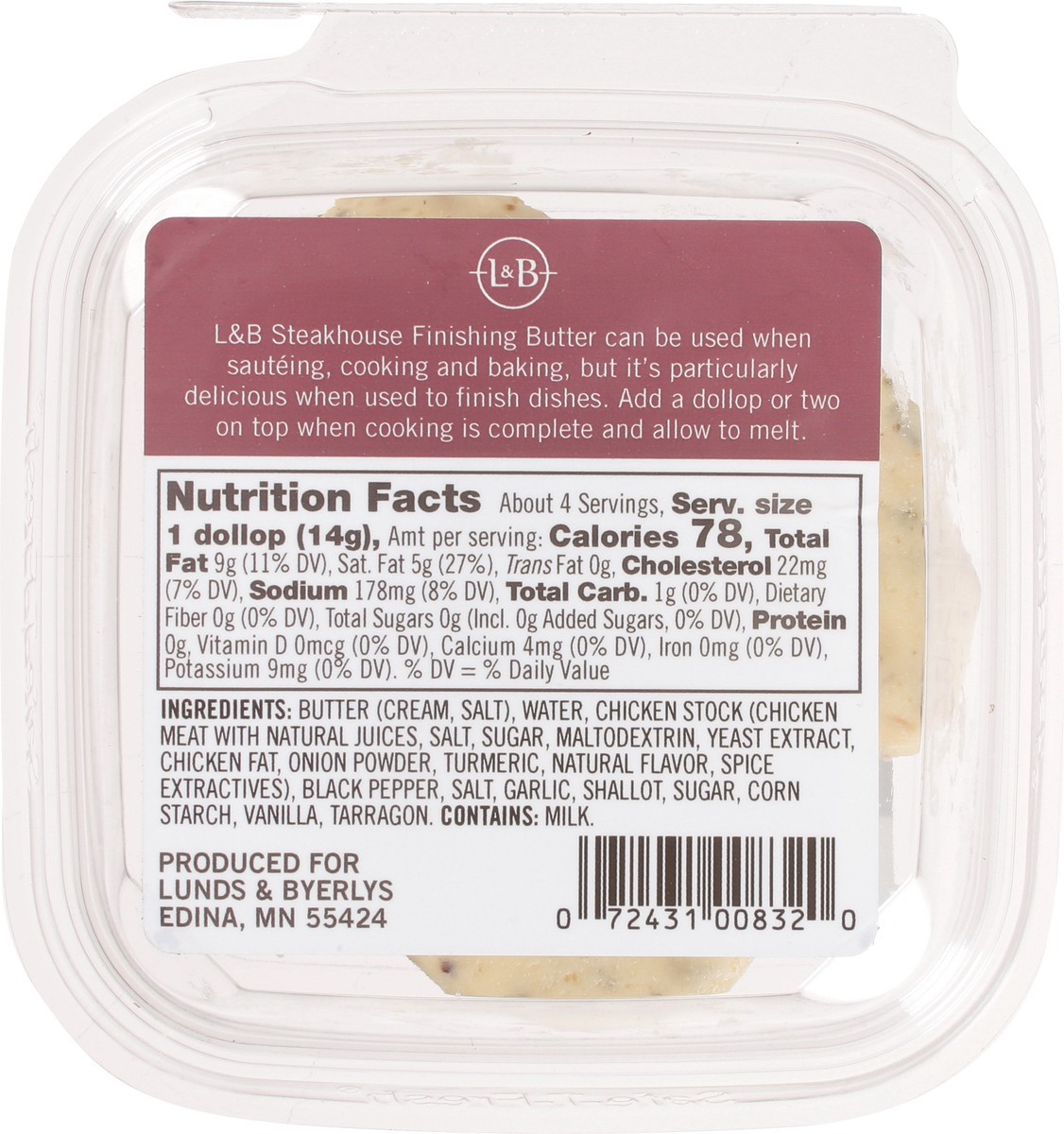 slide 3 of 13, L&B Garlic & Shallots Steakhouse Butter 2 oz, 2 oz