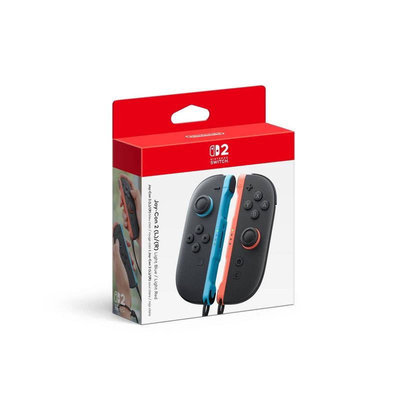 slide 1 of 10, Nintendo Switch 2 Joy-Con 2 L/R - Light Blue/Light Red, 2 liter
