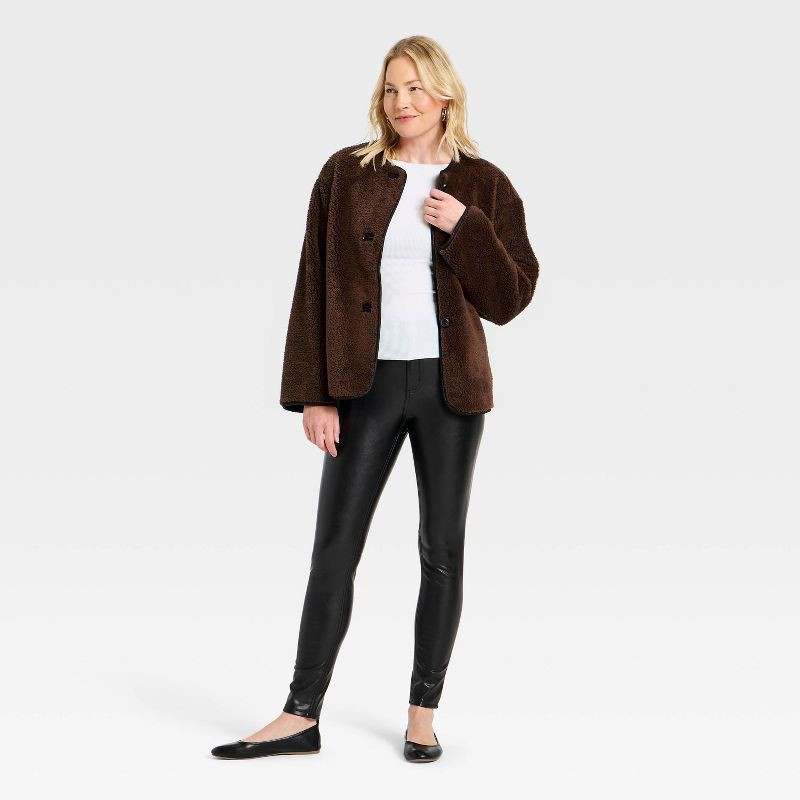 slide 3 of 4, Women's Long Sleeve Blouse - Universal Thread™ White XL, 1 ct