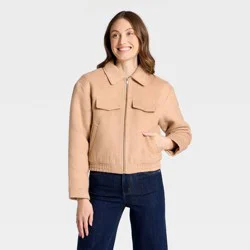 Women's Wool Fashion Jacket - Universal Thread™ Tan L