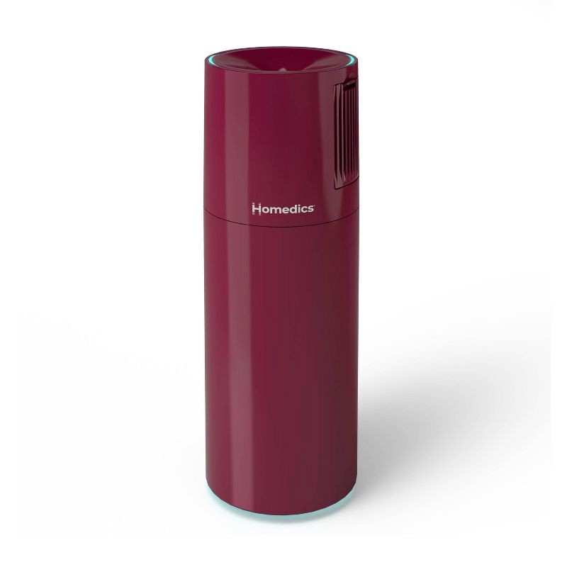 slide 1 of 10, Homedics Portable Ultrasonic Humidifier with Night-Light and Aromatherapy Berry, 1 ct