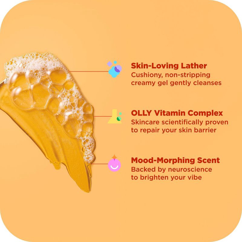 slide 4 of 10, OLLY Bright Mood and Skin Vitamin-Infused Body Wash - Citrus Currant - 17 fl oz, 17 fl oz