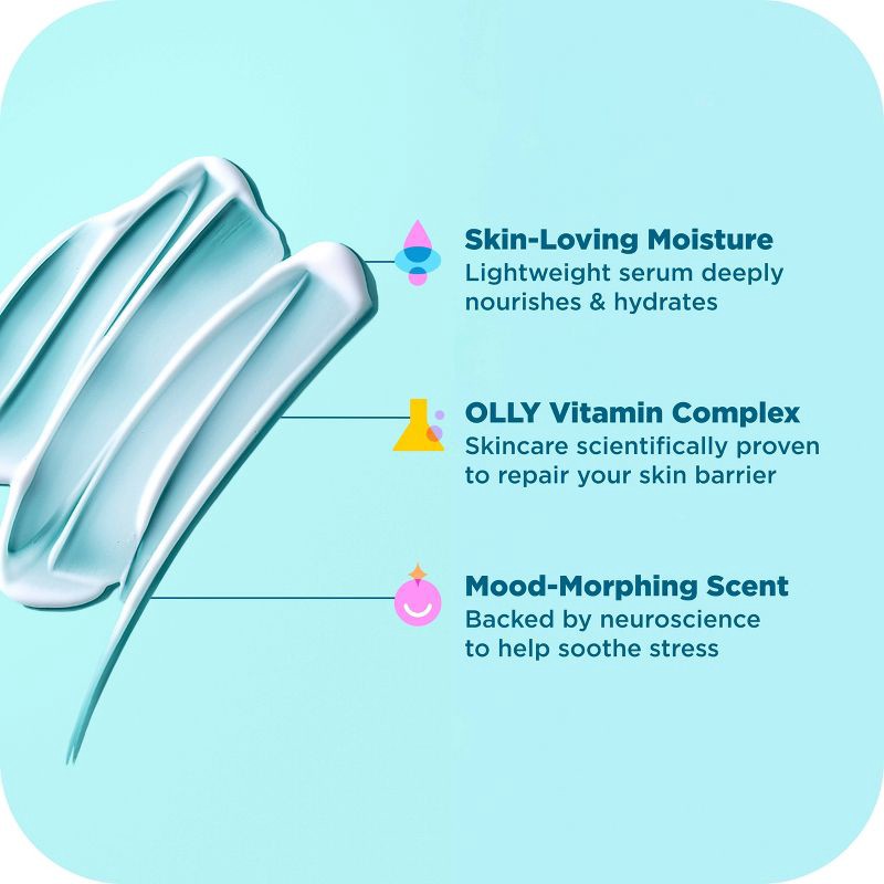 slide 4 of 9, OLLY Calm Mood and Skin Vitamin-Infused Body Serum - Eucalyptus Amber - 8 fl oz, 8 fl oz