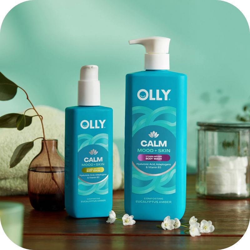 slide 6 of 9, OLLY Calm Mood and Skin Vitamin-Infused Body Serum - Eucalyptus Amber - 8 fl oz, 8 fl oz