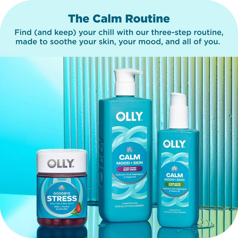 slide 8 of 9, OLLY Calm Mood and Skin Vitamin-Infused Body Serum - Eucalyptus Amber - 8 fl oz, 8 fl oz