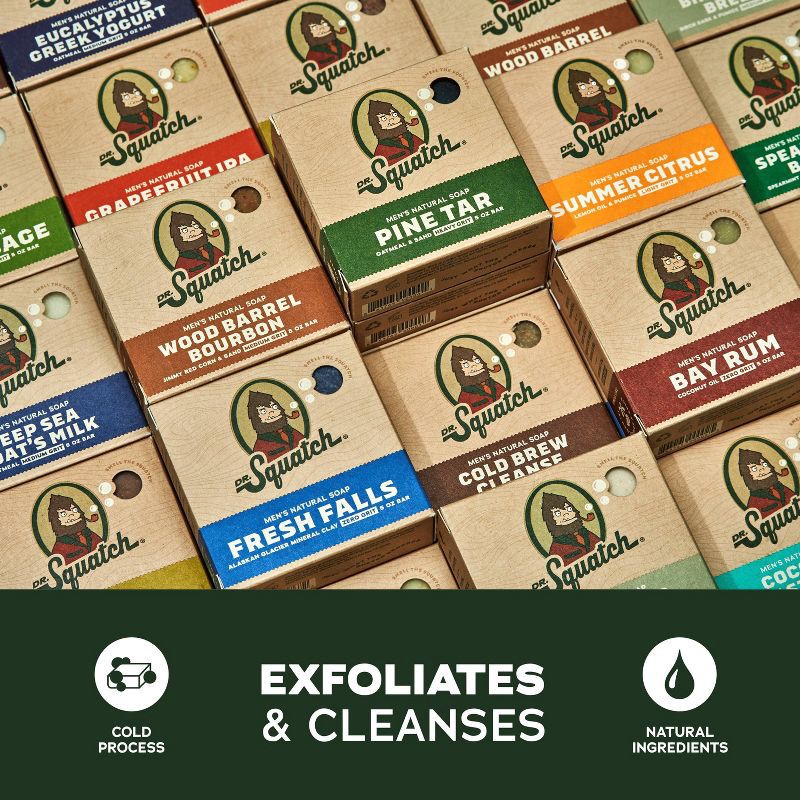 slide 7 of 8, DR. SQUATCH Men's All Natural Bar Soap - Hot Choccy - 5oz, 5 oz