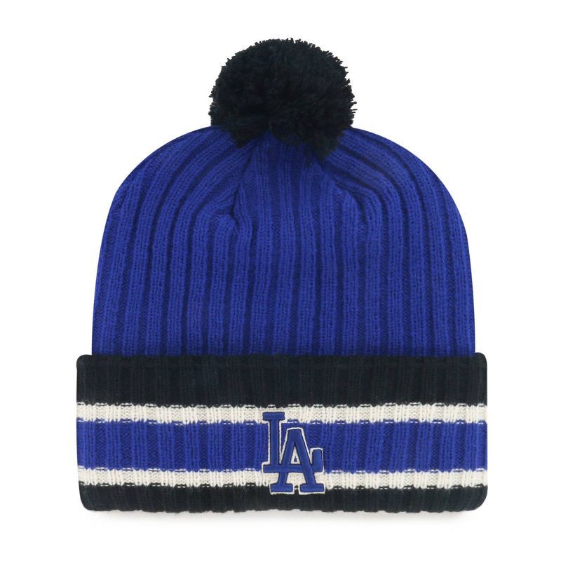slide 1 of 2, MLB Los Angeles Dodgers Crevasse Knit Beanie, 1 ct