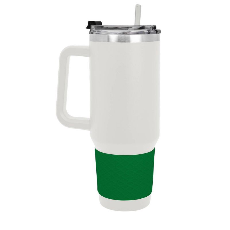 slide 2 of 5, NHL Dallas Stars White Colossus Travel Mug with Team Color Silicon Gripe - 40oz, 40 oz