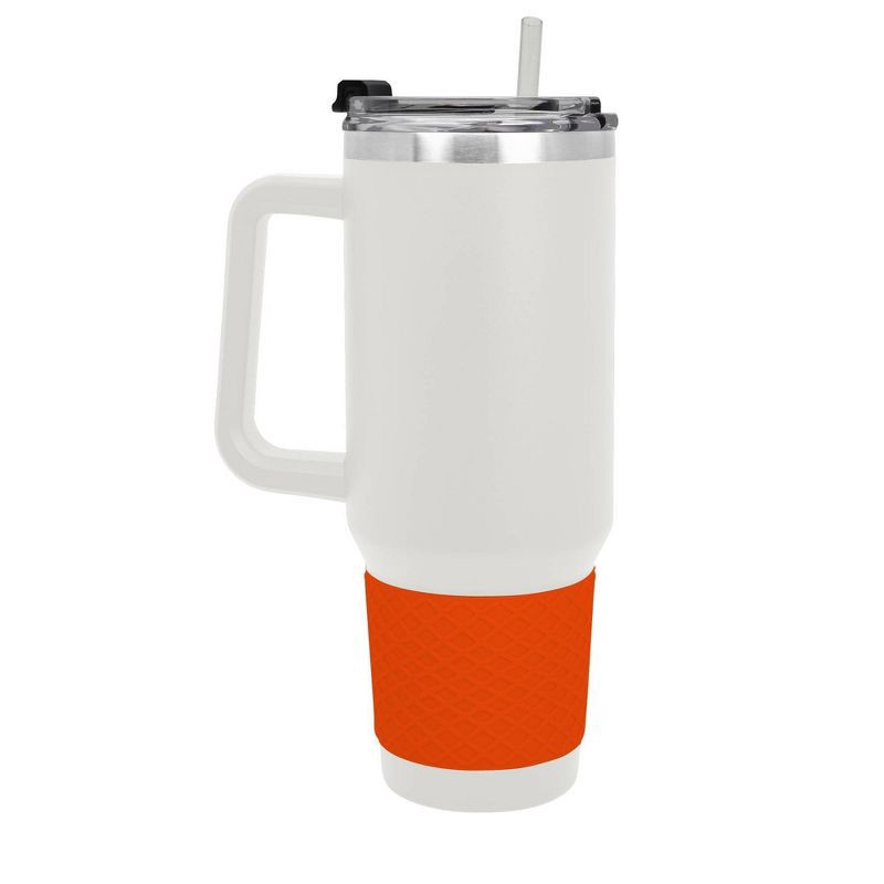 slide 2 of 5, NHL Philadelphia Flyers White Colossus Travel Mug with Team Color Silicon Gripe - 40oz, 40 oz