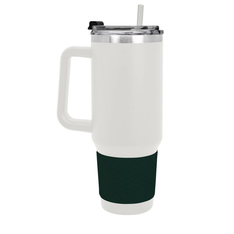 slide 2 of 5, NHL Minnesota Wild White Colossus Travel Mug with Team Color Silicon Gripe - 40oz, 40 oz