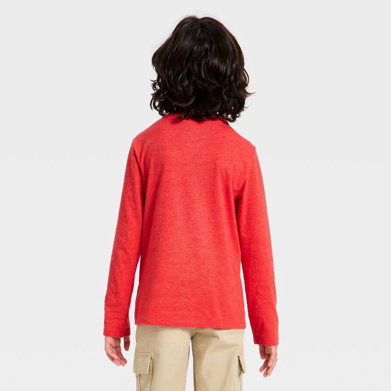 slide 3 of 4, Boys' Long Sleeve "Don't Stop Believing" Graphic T-Shirt - Cat & Jack™ Red M, 1 ct