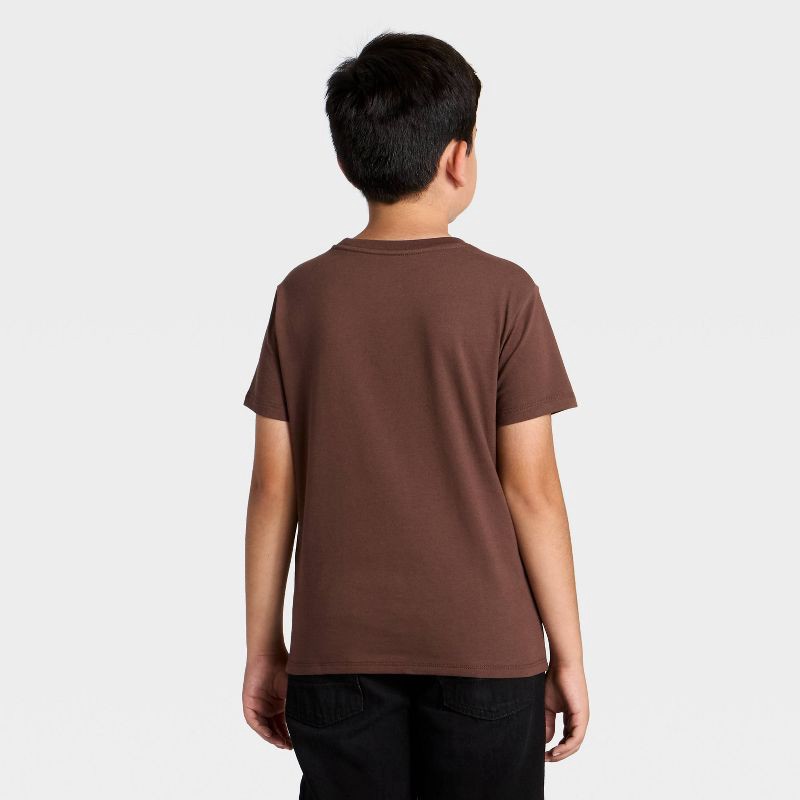 slide 3 of 4, Boys' Short Sleeve 'Explore the Unknown' Graphic T-Shirt - Cat & Jack™ Brown XS, 1 ct