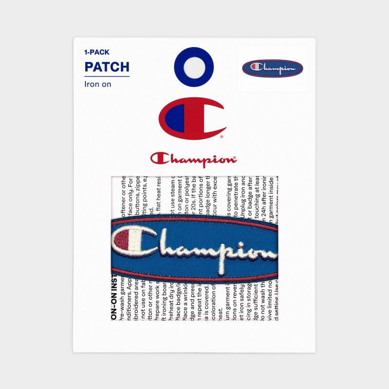slide 2 of 4, Champion Vintage Script Patch - Blue, 1 ct