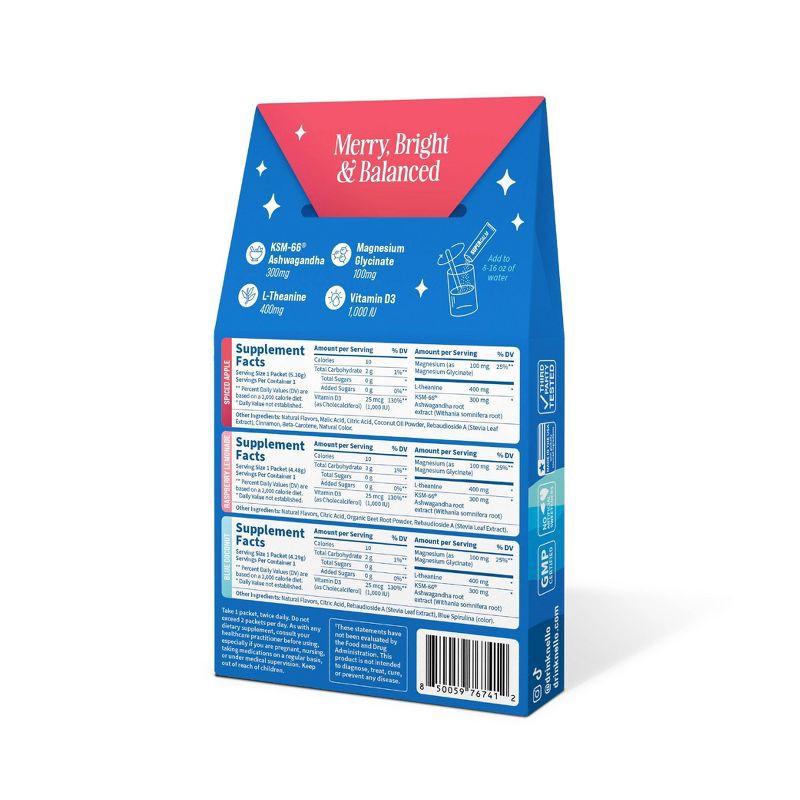 slide 6 of 8, Nello Supercalm Calming Drink Mix Supplement Powder - Stocking Stuffer Variety - 3ct, 3 ct