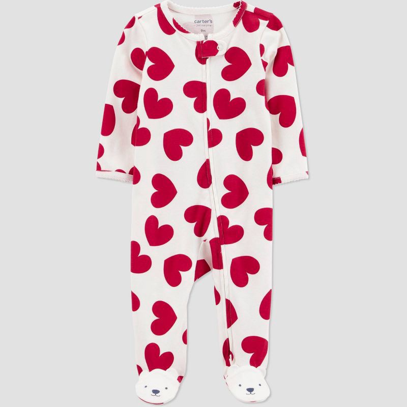 slide 1 of 5, Carter's Just One You® Baby Valentine's Day Heart Sleep N' Play - Cream 9M, 1 ct