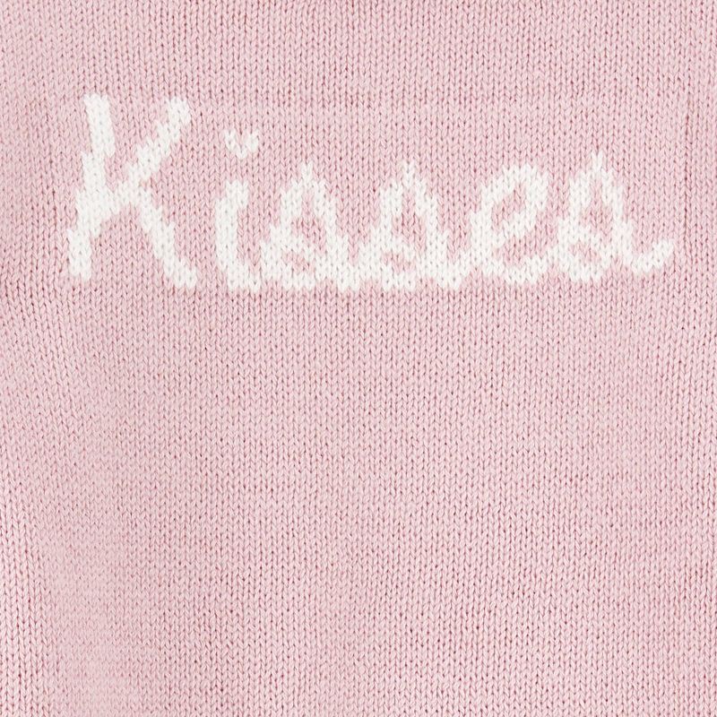 slide 3 of 3, Carter's Just One You® Baby Girls' 2pc Valentine's Day Kisses Sweater and Jogger Pants Set - Pink 6M, 2 ct