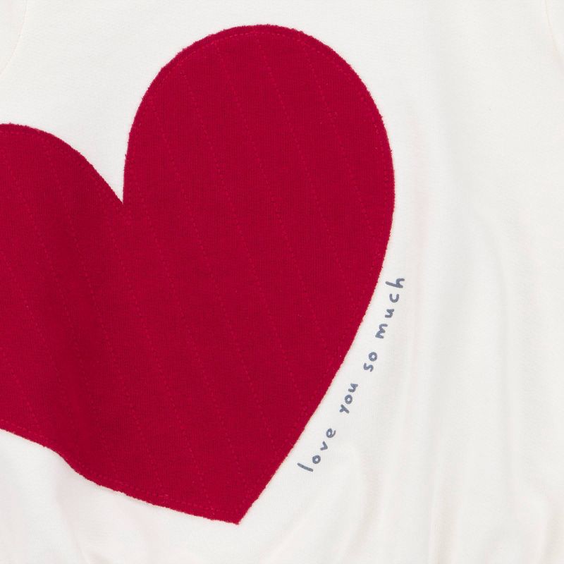 slide 2 of 3, Carter's Just One You® Baby Girls' 2pc Valentine's Day Love U So Much Heart Fleece Sweatshirt and Leggings Set - Cream 18M, 2 ct