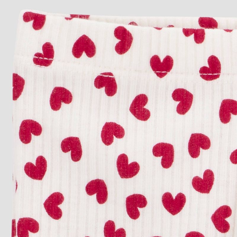slide 3 of 3, Carter's Just One You® Baby Girls' 2pc Valentine's Day Love U So Much Heart Fleece Sweatshirt and Leggings Set - Cream 18M, 2 ct