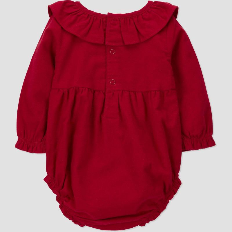 slide 2 of 4, Carter's Just One You® Baby Girls' 2pc Valentine's Day Heart Ruffle Romper with Tights Set - Red 6M, 2 ct