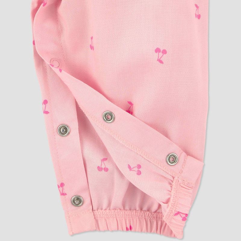 slide 3 of 6, Carter's Just One You® Baby Girls' 2pc Cherries Long Sleeve Bodysuit and Overalls Set - Pink 9M, 2 ct