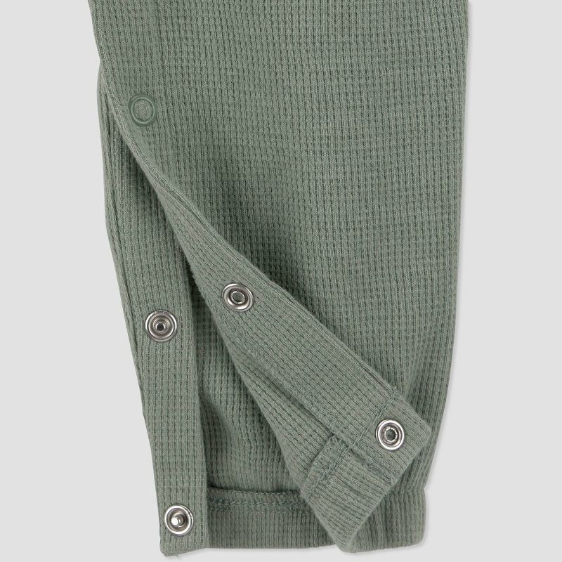 slide 3 of 6, Carter's Just One You® Baby Girls' 2pc Floral Long Sleeve Bodysuit and Ruffle Overalls Set - Green 9M, 2 ct