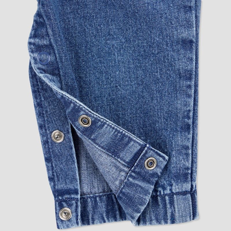 slide 2 of 6, Carter's Just One You® Baby Boys' 2pc Striped Long Sleeve T-Shirt and Denim Overalls Set - Blue/Off-White 3M, 2 ct