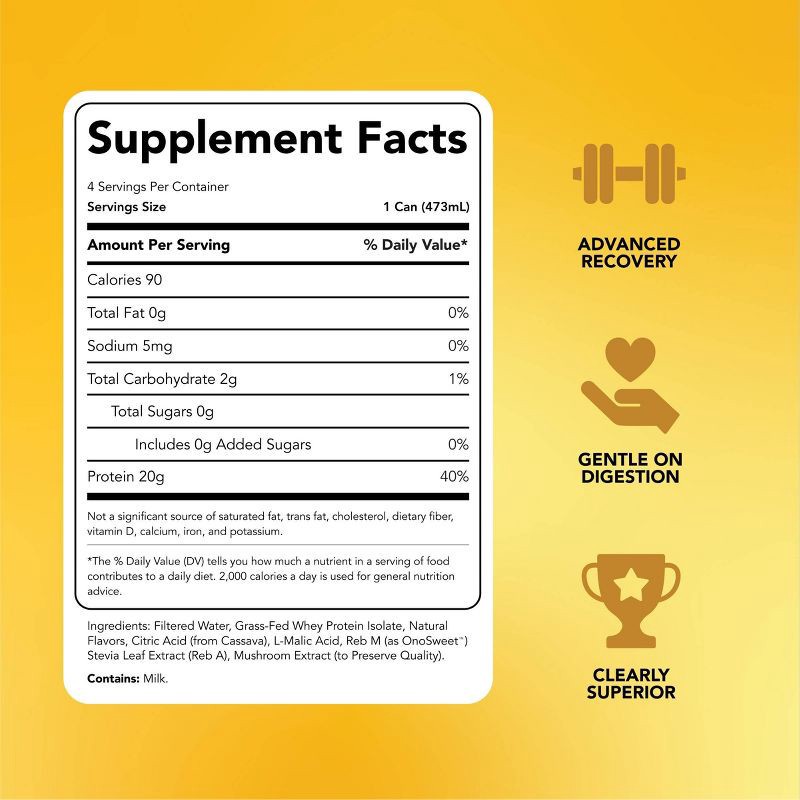 slide 4 of 7, Clean Simple Eats Clear Protein Soda Frosted Lemonade - 4pk/16 fl oz Cans, 4 ct; 16 fl oz