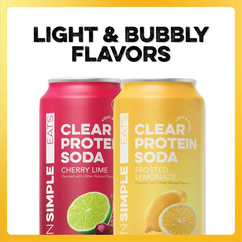 slide 5 of 7, Clean Simple Eats Clear Protein Soda Frosted Lemonade - 4pk/16 fl oz Cans, 4 ct; 16 fl oz