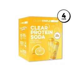 Clean Simple Eats Clear Protein Soda Frosted Lemonade - 4pk/16 fl oz Cans