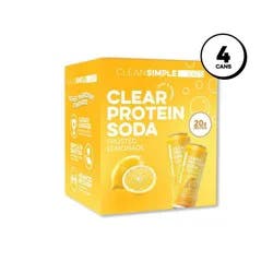Clean Simple Eats Clear Protein Soda Frosted Lemonade - 4pk/16 fl oz Cans