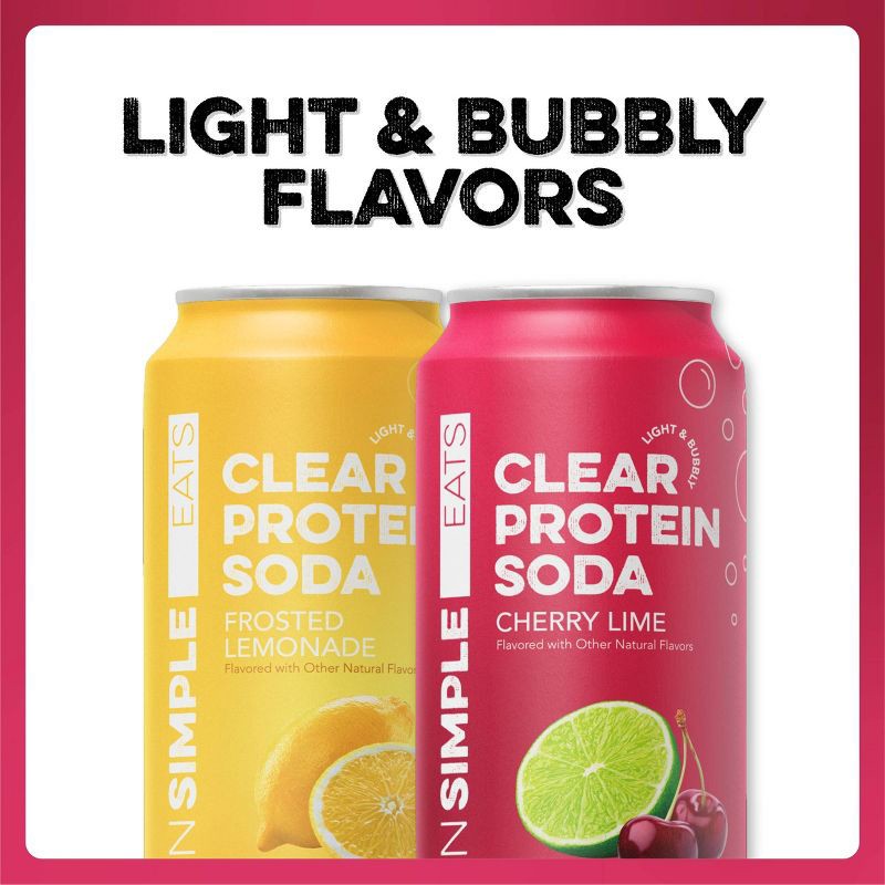 slide 5 of 7, Clean Simple Eats Clear Protein Soda Cherry Lime - 4pk/16 fl oz Cans, 4 ct; 16 fl oz
