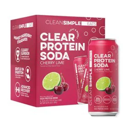 Clean Simple Eats Clear 20g Protein Soda Cherry Lime - 4pk/16 fl oz Cans