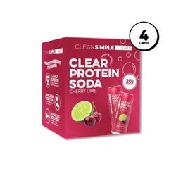 Clean Simple Eats Clear Protein Soda Cherry Lime - 4pk/16 fl oz Cans
