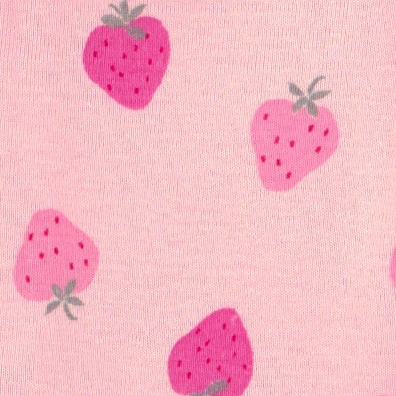 slide 5 of 5, Carter's Just One You® Baby Girls' 3pc Strawberry Hooded Zip-Up Sweatshirt with Bodysuit and Leggings Set - Pink 12M, 3 ct