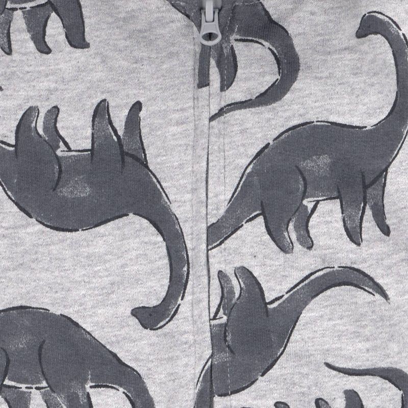 slide 3 of 4, Carter's Just One You® Baby Boys' 3pc Dino Hooded Zip-Up Sweatshirt with Bodysuit and Jogger Pants Set - Gray 9M, 3 ct