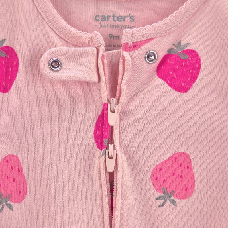 slide 3 of 6, Carter's Just One You® Baby Girls' Strawberry Sleep N' Play - Pink 9M, 1 ct