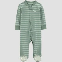 Carter's Just One You® Baby Boys' Striped Dino Sleep N' Play - Green Newborn
