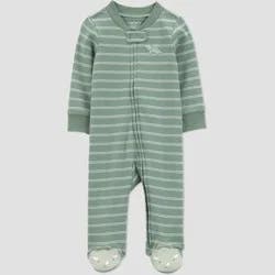 Carter's Just One You® Baby Boys' Striped Dino Sleep N' Play - Green 9M