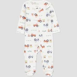 Carter's Just One You® Baby Boys' Farm Tractors Sleep N' Play - Cream Newborn