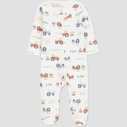 Carter's Just One You® Baby Boys' Farm Tractors Sleep N' Play - Cream 9M