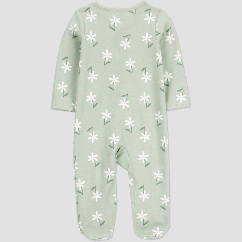 slide 4 of 5, Carter's Just One You® Baby Girls' Floral Sleep N' Play - Green 9M, 1 ct